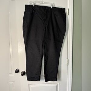 D & Co Black Cropped Pants Women’s Size 26 W